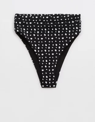 Aerie Ribbed High Cut Cheeky Bikini Bottom