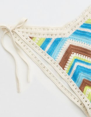 Низ бикини Cheekiest, низкая посадка, вязка крючком — Aerie — фото 6
