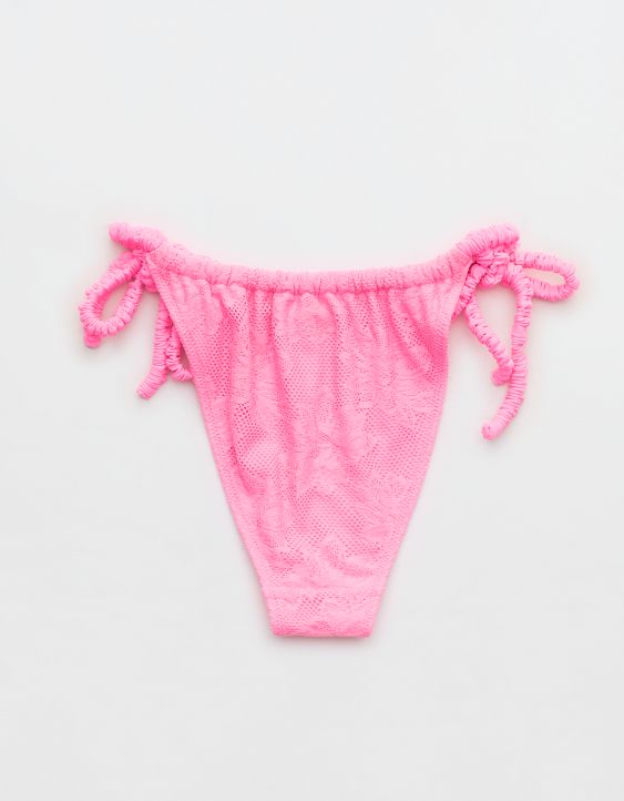 Aerie Lace Scrunchie Tie Cheekiest Bikini Bottom