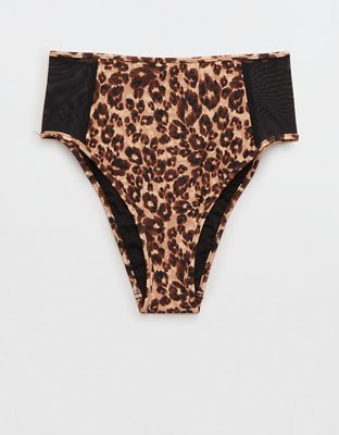 Aerie Leopard V Wire Bandeau Bikini Top