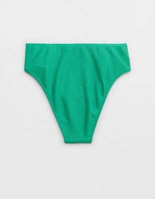 Aerie Jacquard High Cut Cheeky Bikini Bottom
