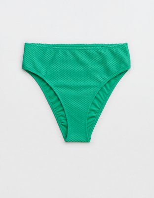 Aerie Jacquard High Cut Cheeky Bikini Bottom