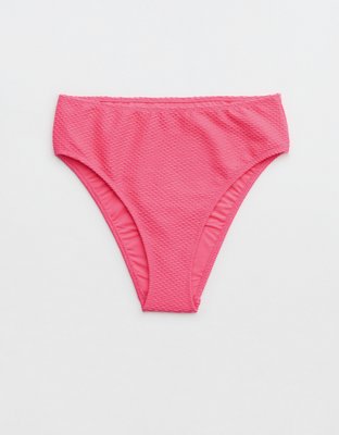 Aerie Bottom de bikini cheeky con corte alto de jacquard