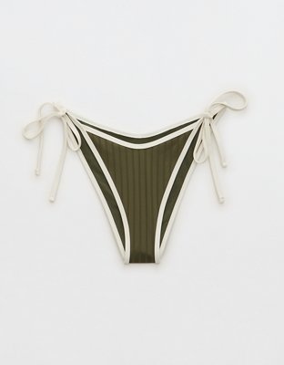 Aerie Wide Rib String Triangle Bikini Top