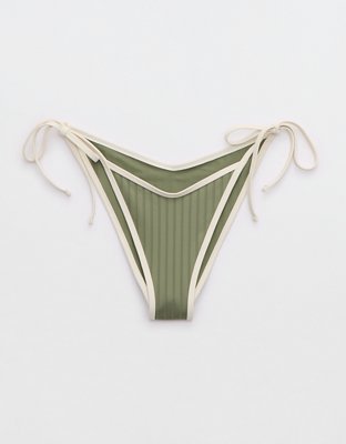 RIB Crossed Waistband Bikini Bottom - Terra cotta