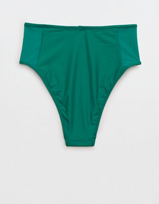 Aerie Bottom de Bikini Cheeky de Malla con Corte Alto