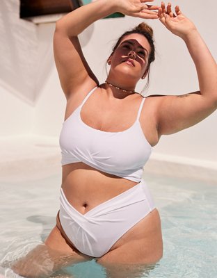 Plus size high store cut bikini bottoms