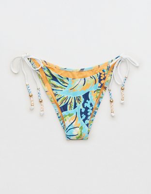 Aerie Buzzed Bottom de Bikini Cheekiest Tiro Bajo de Felpa con Lazo Lateral