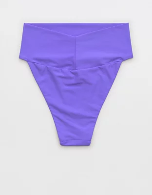 Aerie Bottom de bikini cheeky con corte alto y tira