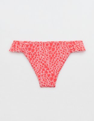 Aerie Low Rise Ruffle Cheeky Bikini Bottom