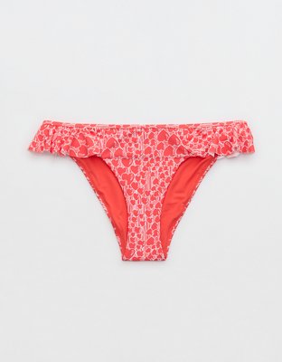 Aerie Low Rise Ruffle Cheeky Bikini Bottom