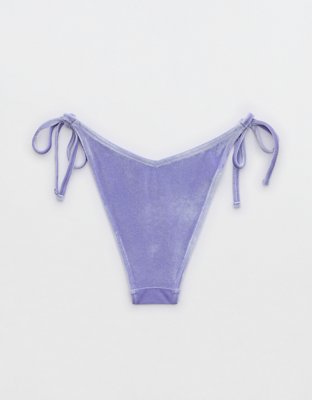 Aerie Velvet Low Rise Tie Cheekiest Bikini Bottom