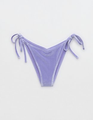 Aerie Velvet Low Rise Tie Cheekiest Bikini Bottom