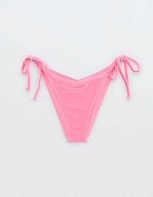 Aerie Velvet Low Rise Tie Cheekiest Bikini Bottom