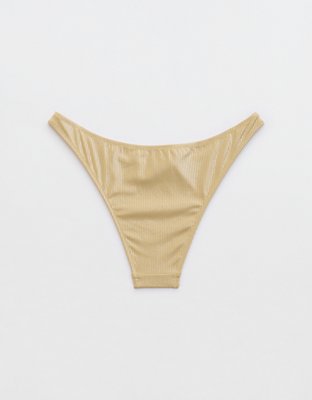 Aerie Metallic Low Rise Cheeky Bikini Bottom