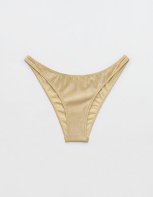 Aerie Metallic Low Rise Cheeky Bikini Bottom