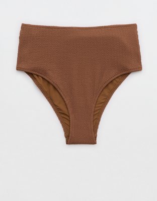 Aerie Crinkle High Waisted Cheeky Bikini Bottom