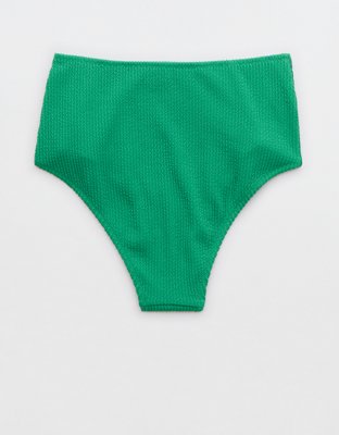 Aerie Crinkle High Waisted Cheeky Bikini Bottom