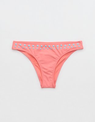 Aerie Ribbed High Cut Cheeky Bikini Bottom Orange - $6 (79% Off Retail) -  From Mias