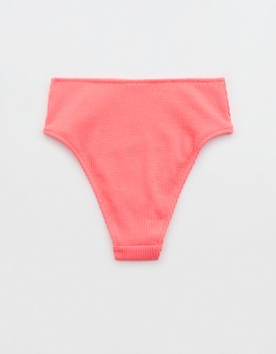 Aerie Crinkle High Cut Cheeky Bikini Bottom