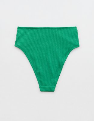 Aerie Crinkle High Cut Cheeky Bikini Bottom