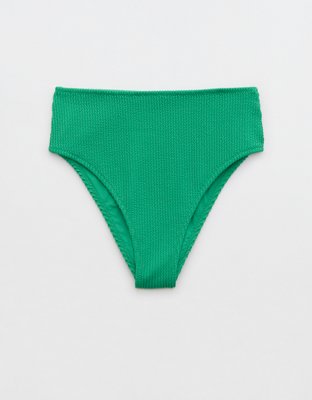 Aerie Crinkle High Cut Cheeky Bikini Bottom