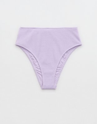Aerie Crinkle High Cut Cheeky Bikini Bottom