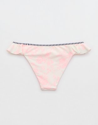 Aerie Low Rise Ruffle Cheeky Bikini Bottom