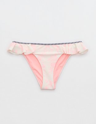 Aerie Low Rise Ruffle Cheeky Bikini Bottom