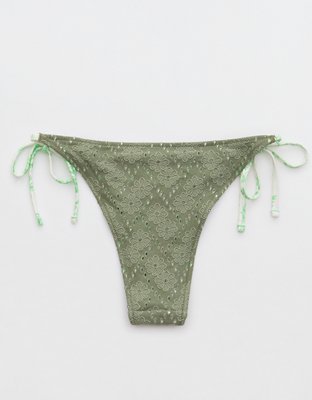 Aerie Eyelet Cheekiest Tie Bikini Bottom