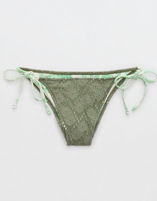 Aerie Eyelet Cheekiest Tie Bikini Bottom