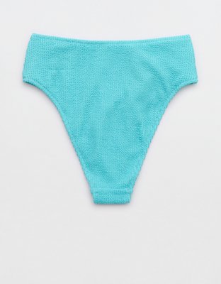 Aerie Shimmery Crinkle High Cut Cheeky Bikini Bottom