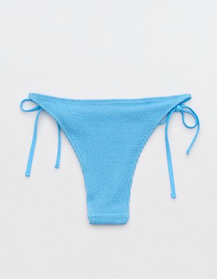 Aerie Shimmery Crinkle Cheekiest Tie Bikini Bottom