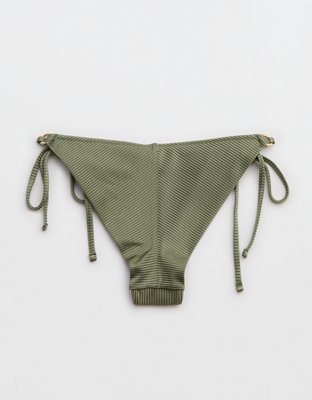 Aerie Shine Rib Cheekiest Tie Bikini Bottom