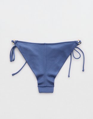 Aerie Shine Rib Cheekiest Tie Bikini Bottom