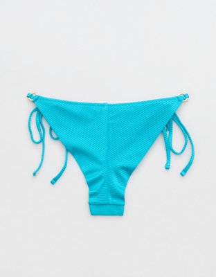 Низ бикини Shine Tie, в рубчик — Aerie — фото 4