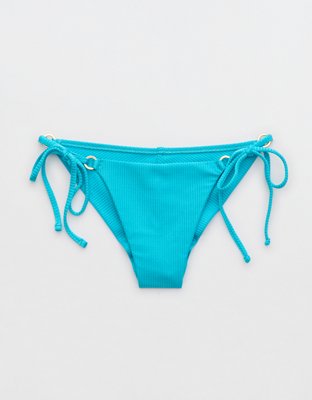 Aerie Shine Rib Cheekiest Tie Bikini Bottom