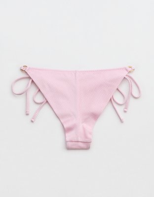 Aerie Shine Rib Cheekiest Tie Bikini Bottom