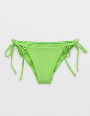 Aerie Shine Rib Cheekiest Tie Bikini Bottom