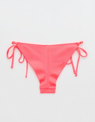 Aerie Shine Rib Cheekiest Tie Bikini Bottom