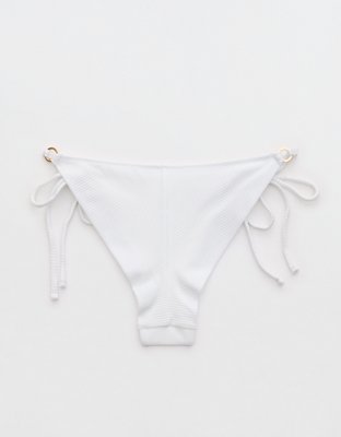 Aerie Shine Rib Cheekiest Tie Bikini Bottom