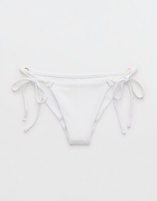 Aerie Shine Rib Cheekiest Tie Bikini Bottom