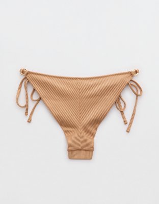 Aerie Shine Rib Cheekiest Tie Bikini Bottom