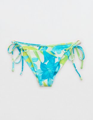 Aerie Shine Rib Cheekiest Tie Bikini Bottom