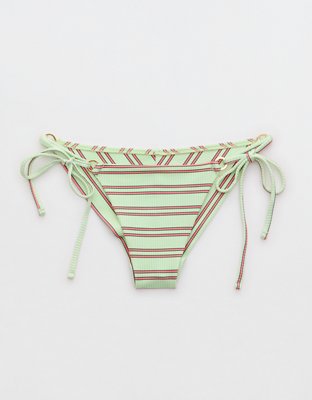 Aerie Shine Rib Cheekiest Tie Bikini Bottom