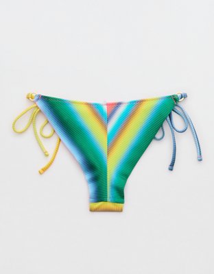 Aerie Shine Rib Cheekiest Tie Bikini Bottom