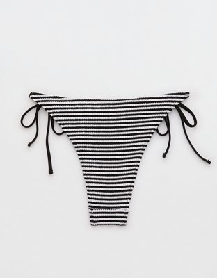 Aerie Crinkle Stripe Cheekiest Tie Bikini Bottom