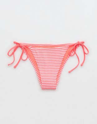 Aerie Crinkle Stripe Longline Plunge Bikini Top