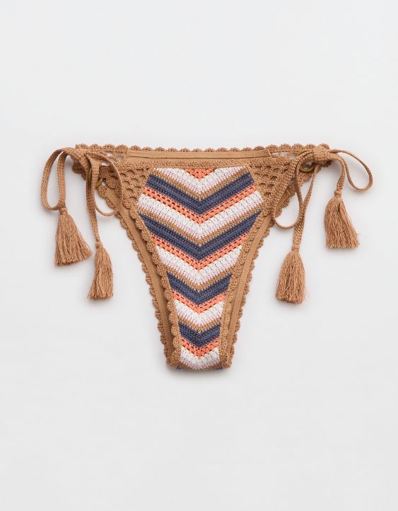 Aerie Crochet Cheekiest Tie Bikini Bottom