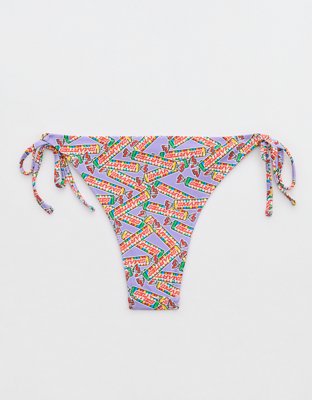 Aerie Smarties Low Rise Tie Cheekiest Bikini Bottom
